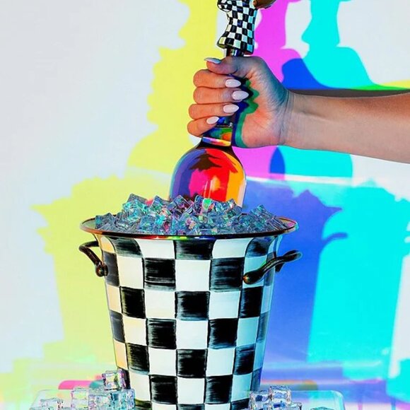 MacKenzie-Childs Courtly Check Enamel Wine Cooler - Picture 6 of 6